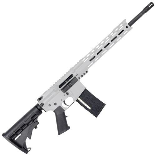 AR-15 Semi Auto .223/5.56 NATO Rifle 16" Barrel M4 Stock 12" Custom Hybrid Slim MLOK- Storm Trooper White