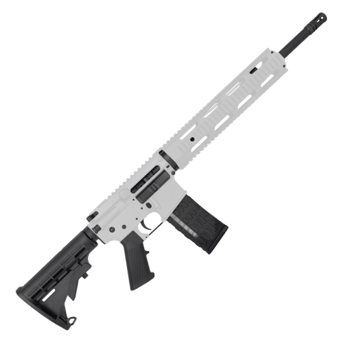 AR-15 Semi Auto .223/5.56 NATO Rifle 16" Barrel M4 Stock 12" Quad Rail Handguard - Storm Trooper White