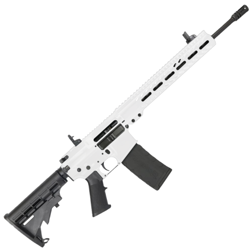 AR-15 Semi Auto 5.56 NATO Rifle 16" Barrel  12" Slim MLOK Handguard - White