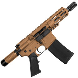 AR15 Micro .300 Blackout Pistol 5" Barrel 4" M-Lok Handguard w/ Micro Buffer System - Burnt Bronze