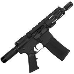 AR15 Micro .300 Blackout Pistol 5" Barrel 4" M-Lok Handguard w/ Micro Buffer System - BLACK