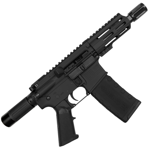 AR15 Micro .300 Blackout Pistol 5" Barrel 4" M-Lok Handguard w/ Micro Buffer System - BLACK