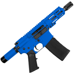 AR15 Micro .300 Blackout Pistol 5" Barrel 4" M-Lok Handguard w/ Micro Buffer System - Flame Blue