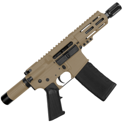 AR15 Micro .300 Blackout Pistol 5" Barrel 4" M-Lok Handguard w/ Micro Buffer System - Magpul FDE