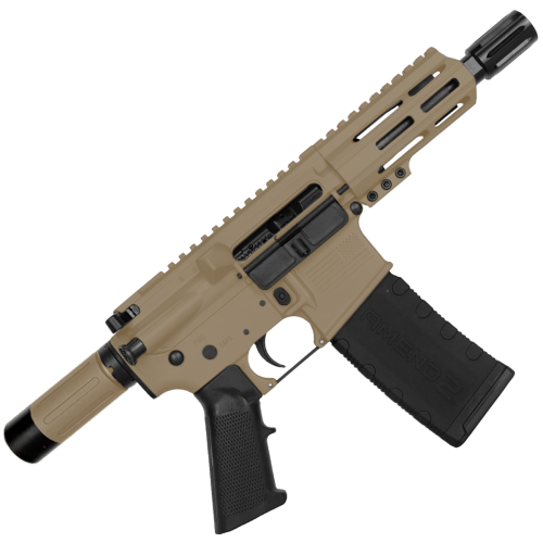 AR15 Micro .300 Blackout Pistol 5" Barrel 4" M-Lok Handguard w/ Micro Buffer System - Magpul FDE