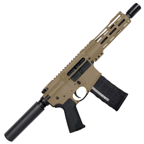 AR-15 Semi Auto .300 AAC Blackout Pistol Top Cut Custom 7" MLOK - Flat Dark Earth