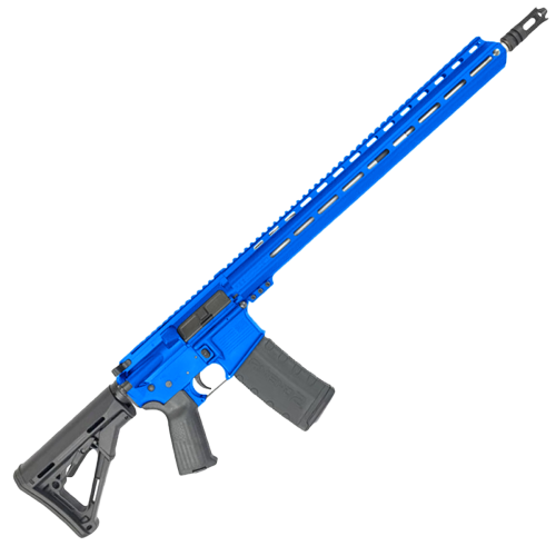 AR-15 .223 WYLDE Semi Auto .223/5.56 Rifle 18" Stainless Barrel 17" Custom MLOK Rail - Flame Blue