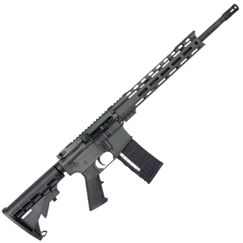 AR-15 Semi Auto .223/5.56 NATO Rifle 16" Barrel M4 Stock 12" Custom Hybrid Slim MLOK- OD Green