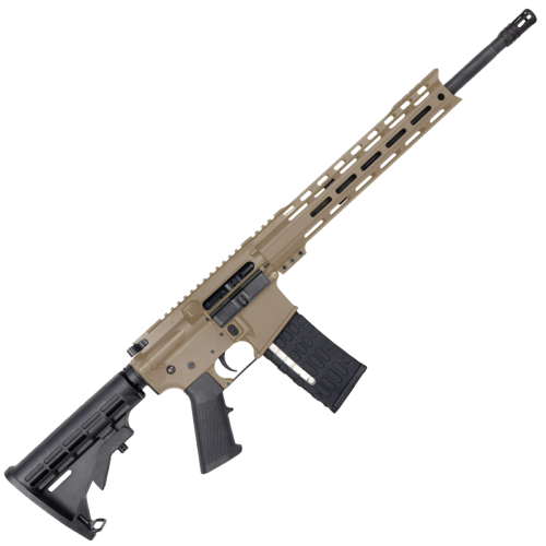 AR-15 Semi Auto .300 AAC Blackout Rifle 16" Nitride 1:8 Barrel M4 Stock 12" Custom Hybrid Slim MLOK - Flat Dark Earth