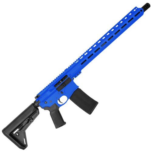 AR-15 Semi Auto 5.56 NATO Rifle 16" Barrel Billet Upper / Lower 17" M-LOK Handguard - Flame Blue