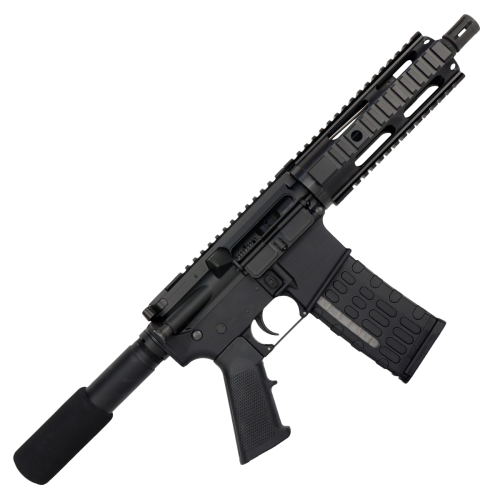 AR-15 Semi Auto .223/5.56 Tactical Pistol 7.5" Barrel  7" Quad Rail- Black