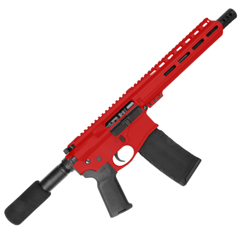 AR15 .300 BLK Pistol Billet Upper/ Lower 8" Nitride Barrel 9" M-Lok Handguard -Red