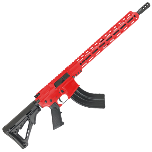 16" AR-47 7.62X39mm  Rifle Barrel Adjustable Stock 15" Custom M-LOK Handguard - Red