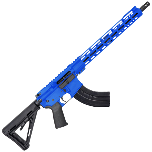 AR-15 7.62x39 Rifle 16" Barrel 15" Hybrid MLOK Handguard MOE- Flame Blue