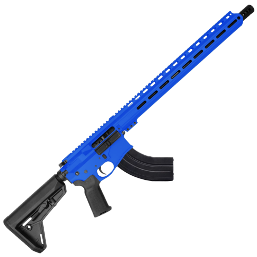 AR-15 7.62x39 Rifle 16" Barrel Billet Upper / Lower 17" M-LOK Handguard- Flame Blue