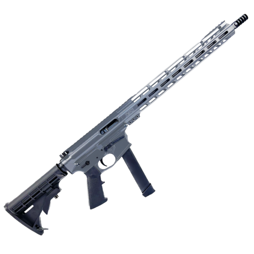 AR9mm 16" Billet Rifle w/ 15" M-LOK Handguard - Sniper Gray