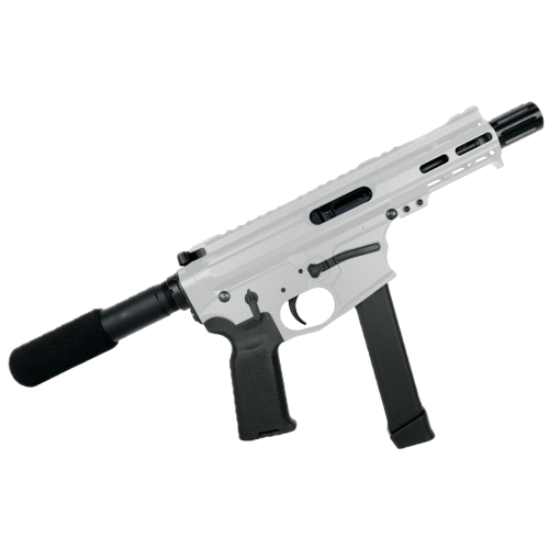 Slick Side 4" 9mm AR Pistol - Storm Trooper White