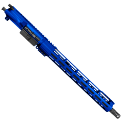 AR-15 7.62x39 Complete Upper Build Assembly 16" Barrel 15" Lightweight Hybrid MLOK Handguard - Flame Blue AR-15 7.62x39 Complete Upper Build Assembly 16" Barrel 15" Lightweight Hybrid MLOK Handguard - Flame Blue