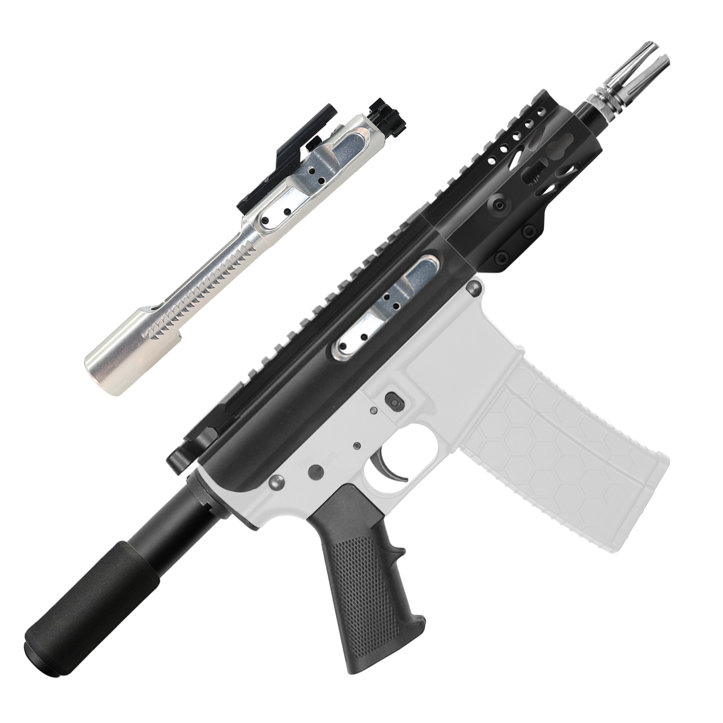 AR-15 .223 5.56 5" Barrel 4" Handguard – KNIGHT Pistol Kit-img-0